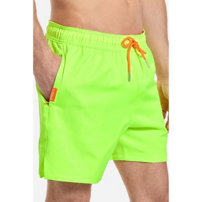 Мужские шорты OppoSuits Neon Colored Swim Shorts For Men - Neon Beach & Pool Shorts - Loose Fit - Including Drawstrings & Zippers - Green - Size Large — фото 5