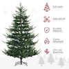 Whisen 7.5FT Artificial Christmas Tree with 1218 Realistic Branches, Steel Base, Auto Open - Green - 3 of 4