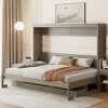 Polibi Queen Murphy Cabinet Bed with Vanity Desk, Mirror & Drawers - 3 of 4