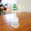 Unique Bargains Tea Infuser Christmas Tree Tea Infuser Hand Wash Only Vertical Style Silicone Stainless Steel White Green 1Set - 2 of 4