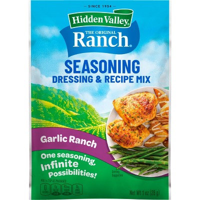 Hidden Valley Garlic Ranch Dressing and Seasoning Mix - 1oz