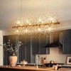 Rennnsan Zenithra 15"W 12-Light Sputnik Dandelion Crystal Modern Glam Dimmable Kitchen Island Pendant in Gold - 3 of 4