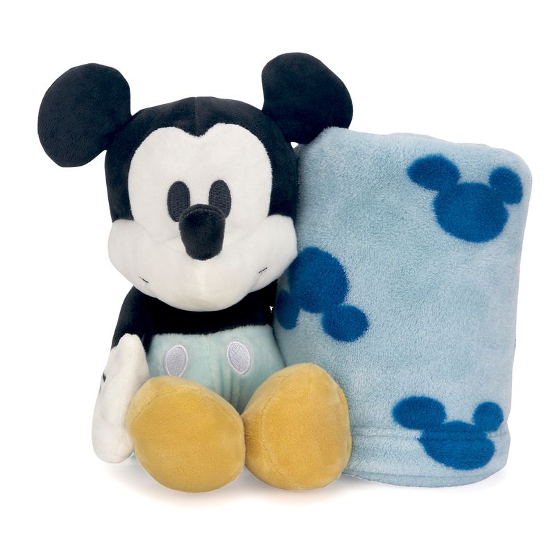 Lambs & Ivy Disney Baby Mickey Mouse Blanket & Plush Baby Gift Set - Blue, 2 of 9
