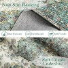 TackView Non-Slip Washable Large Area Rug for Bedroom, Floral Vintage Distress Print Pattern Medallion Carpet - 3 of 4