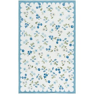 Martha Stewart Floral MSRW198  Machine Washable Skid-Resistant Power Loomed Indoor Rugs - 1 of 4