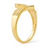 Sterling Silver CZ Angel Wings Ring - 2 of 3
