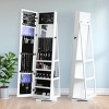 360 Degree Rotating Full-Length Mirror Jewelry Cabinet With LED Lighting And Ample Storage - 3 of 4