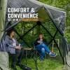 CLAM Quick-Set Traveler 6 x 6 Foot Easy Set Up Portable Outdoor Camping Pop Up Canopy Gazebo Shelter with Ground Stakes and Carry Bag, Green/Tan - 4 of 4