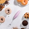 Handheld Milk Frother, Mini Foamer, Battery Operated Stainless Steel Drink Mixer for Coffee, Lattes, Cappuccino, Matcha, Chocolate - 2 of 4