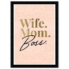 13" x 19" Wife Mom Boss Blush Velvet Motivational Quotes Framed Wall Art Gold - Wynwood Studio: Inspirational Collage, Digital Print - 3 of 4
