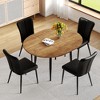5-Piece Dining Set with Extendable Table and 4 PU Armless Chairs - 2 of 4