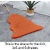 Home Mart Goods Orange Faux Rabbit Fur Fuzzy Soft Fluffy Plush Cozy Shaggy Area Rug - 3 of 4