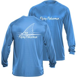 Flying Fisherman Redfish Performance Long Sleeve T-Shirt - Blue - 1 of 1