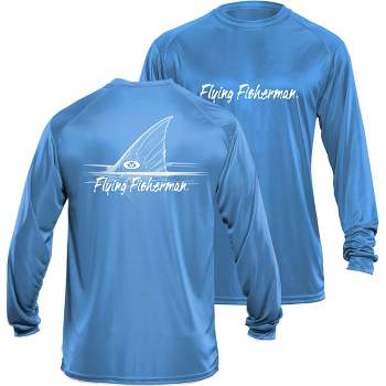 Flying Fisherman Redfish Performance Long Sleeve T-Shirt - Blue