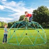 VEVOR Climbing Dome, 10FT Geometric Dome Climber with Saucer Swing, 1000LBS Loading Kid's Jungle Gym Playground, Green&Blue - 2 of 4