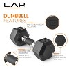 CAP Barbell 25lb Dumbbell Weights with Comfort Grip Single - 2 of 3