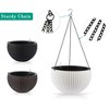 KWPZQEB 2 Pack Rattan Hanging Planter Baskets for Plants, w/Water Level Indicator, Self-Watering, Boho Home Decor - 2 of 4