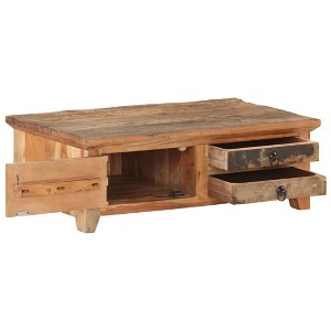 vidaXL Coffee Table Natural wood Solid Reclaimed Wood, Solid Acacia Wood - 1 of 4
