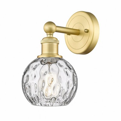 Athens Water Glass - 1 Light Wall Sconce In Industrial Style-10.5 Inches Tall and 6 Inches Wide