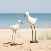 Carved Wood Sea Bird with Metal Stand (Set of 2) - 3 of 4