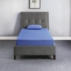 TinyHomie 7inch Mattress and Pillow Set Breathable Fabric Gel-Infused Memory Foam Mattress, Blue, Mattress in a Box - 2 of 4