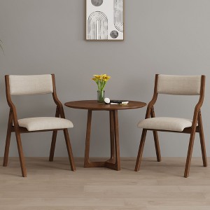 CAVINAS 18" Folding Dining Chairs,Armless Foldable Chairs for Dining Table with Upholstered Backrest,Set of 2 - 1 of 4