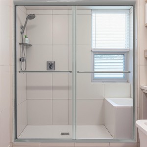 Sliding Bypass Shower Door with 1/4"?Tempered Glass - 1 of 4