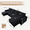 XIZZI Upholstered Sectional Sofa with Comfy Chaise Large Deep Seat, Minimalist Modular Couches Sleeper for Living Room Bedroom Apartment Lounge - 2 of 4