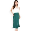 Anna-Kaci Women's Satin Midi Skirt With A-Line Silhouette And Elastic Waistband - 4 of 4
