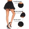 Women's Pleated Skater Skirt - High Waist Flared Mini with Ruffles for Casual Wear A-black - 4 of 4