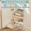LOVMOR Pull Out Cabinet Organizer with Wooden Handle, 19?" W x 21?"Heavy Duty Cabinet Drawers Shelves Slide Out Organizer - 4 of 4