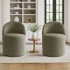 Comfy Accent Chair Armless Upholstered Accent Chair​ with Castors Rolling Accent Chair Living Room -Tanpinhause - 4 of 4