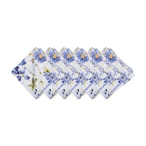 C&F Home 20" Lovely Blues Floral Napkins - 1 of 4