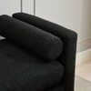 VASIP 66"  Elegant Upholstered Bench, Daybed,Ottoman with 2 Pillows, Natural Wood Legs for End of Bed,Bedroom, Living Room, Entryway,Ivory Boucle - 4 of 4