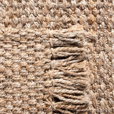 Natural Jute 2'6" x 12' Braided Runner Rug