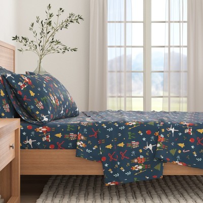 100% Cotton Christmas Flannel Sheets - Great Bay Home