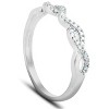 Pompeii3 Countour Infinity Diamond Guard Engagement Wedding Ring Enhancer 10k White Gold - 2 of 4