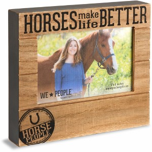 Pavilion Gift Company - Horse People - 6.75" x 7.5" Frame (Holds 4" x 6" photo) - Single Image Frames - 1 of 4
