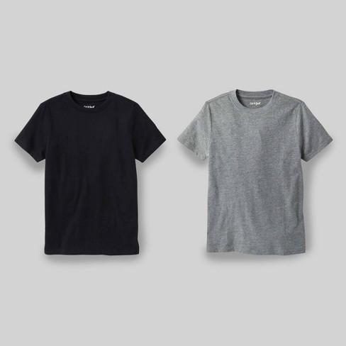 Boys' 2pk Short Sleeve T-shirt - Cat & Jack™ Black/gray Xs : Target