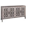 HomeRoots 63" Brown Distressed Carved Scrollwork Sideboard with Four Doors - 4 of 4