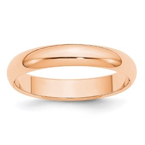 Black Bow Jewelry 2mm to 6mm 10K Rose Gold Half Round Standard Fit Band - 1 of 3