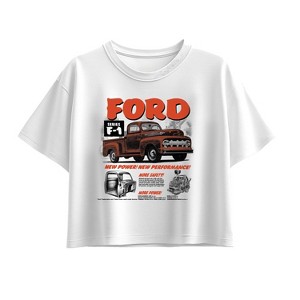 Girls' - Ford - 52 F1 Truck Short Sleeve Boxy Graphic T-Shirt - 1 of 2