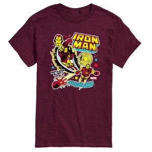 Men's - Marvel - Iron Man Sticker Style Short Sleeve Graphic T-Shirt - 1 of 4