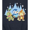 Men's - Pokémon - Piplup Turtwig Chimchar Sinnoh Winter Graphic Fleece Sweatshirt - 2 of 4