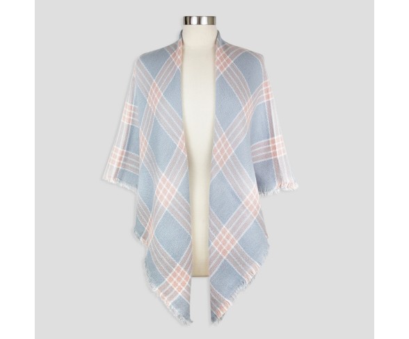 Women's Sylvia Alexander Scarf - Light Blue Plaid