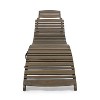 Oversart Wood Foldable Chaise Lounge - Grey - 2 of 4