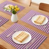REGALWOVEN Placemats Set of 6 Woven Placemats for Dining Table Decor Indoor Washable Kitchen Table Mat Wipe Clean - 2 of 4