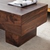 Syemin End Table, Rectangle Accent Table, Marble Effect, Suitable for Living Room, Lounge, Brown, 43.3"*21.6"*17.2" - 4 of 4