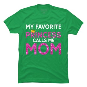 Men's Design By Humans My Favorite Princess Calls Me Mom Crown By MeowShop T-Shirt - 1 of 2