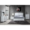 Vynxaria Nightstand - Spacious Drawers, Silver Metal Accent, Acrylic Feet, Textured Drawer Fronts, Bedroom Storage Furniture - 4 of 4